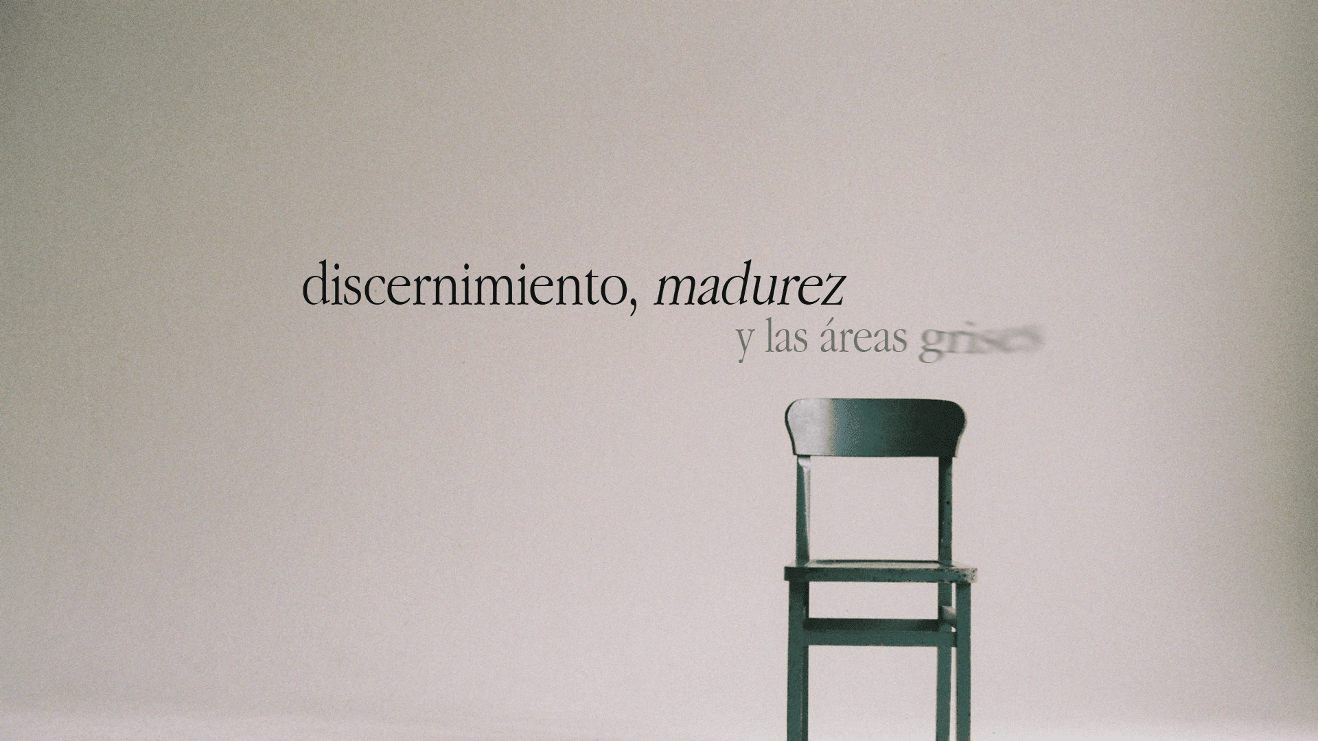 Discernimiento: Me afana la lana